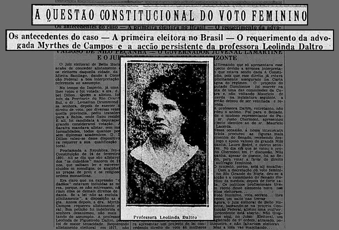 24/02 Dia Da Conquista Do Voto Feminino No Brasil - Jornal O Aperitivo